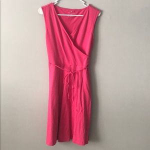 TALBOTS FAUX wrap dress PINK MEDIUM